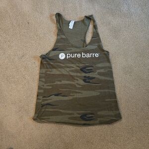 Pure Barre Camouflage Racerback Tank - Olive Green